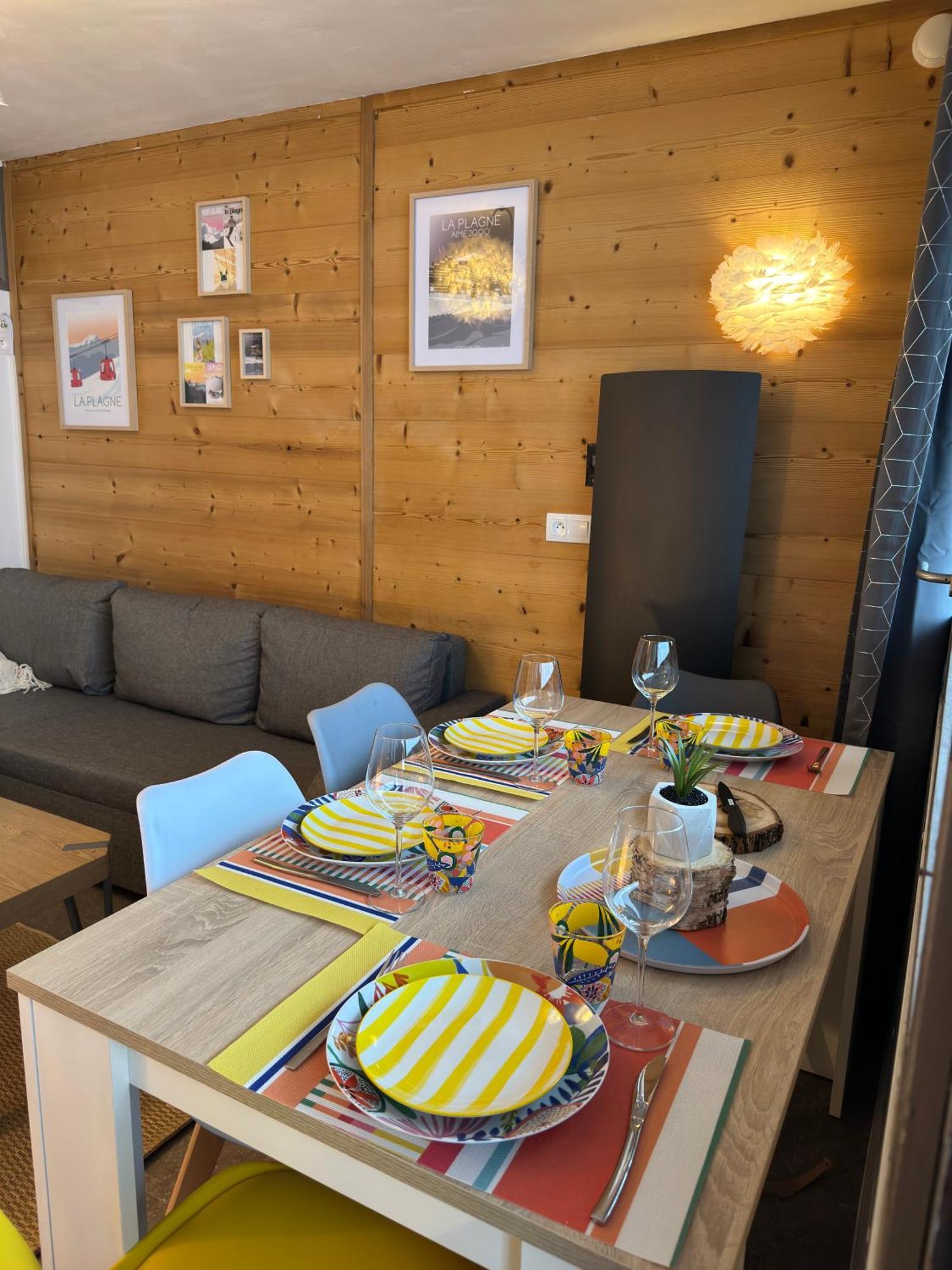 Paquebot Des Neiges - Appartement 4 Personnes - Vue Mont Blanc La Plagne Eksteriør bilde